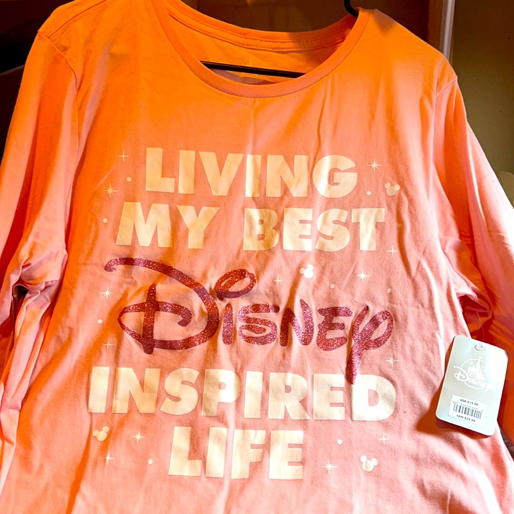 Disney “Living My Best Disney Inspired Life” long sleeve tee shirt